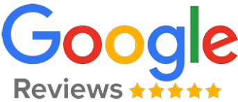 Google Reviews logo featuring five stars, representing customer feedback and ratings for Fort Knox Solutions' home security services.